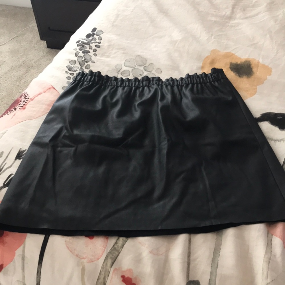 Loft faux leather paper bag skirt